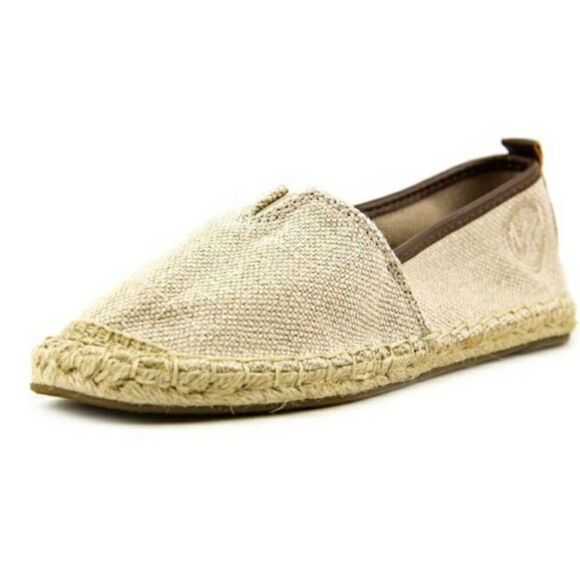 MICHAEL KORS Meg Canvas Slip-On Espadrilles Loafers Size 7M - Picture 1 of 7